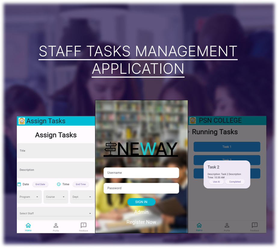 Staff task management app